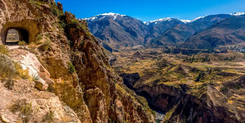 View of the Colca canyon in Arequipa, Peru